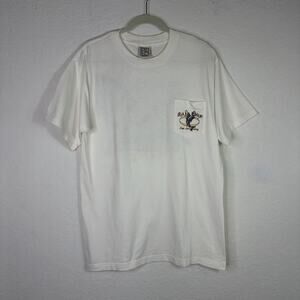 Baja Blue Vintage 1996 Graphic Tee Size M, Made in USA, 100% Cotton, Casual